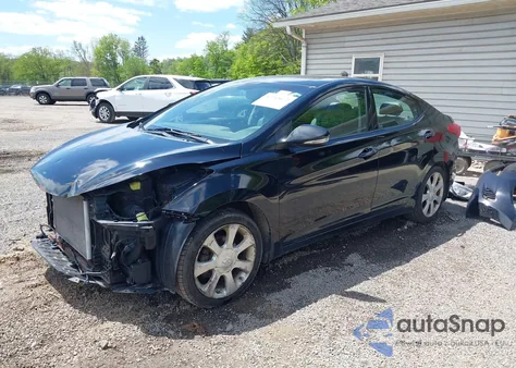 2013 Hyundai Elantra Limited from USA, damaged, VIN KMHDH4AE9DU635109